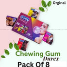 Durex Delay Timing Bubble Gum Chewing Gum For Men - Pack of 8