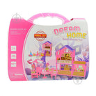 Dream House Doll House Briefcase for Kids Girls - 75 Pcs