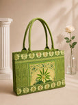 Luxury Ethnic Block Print Tote Bag for Women - Large Fabric Shoulder Bag for Shopping, Office & Travel