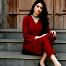 Katan Silk 2 Piece Unstitched Suit Plain Shirt & Trouser-New Design Trendy Party Wear