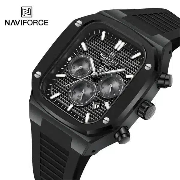 Naviforce NF 8037 Square Chronograph Edition Men Watch With Official Warranty