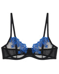 Sajiero Non Padded Bra Set - Midnight Sapphire - Black