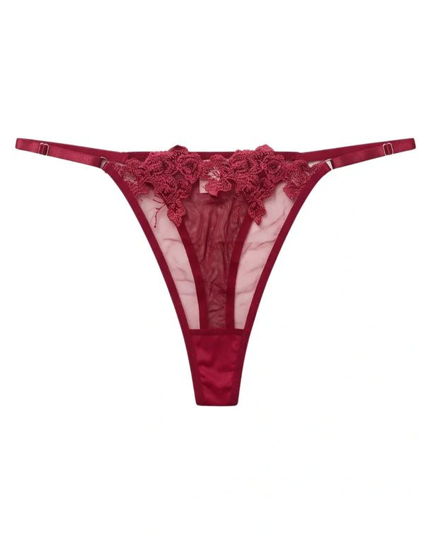 Sajiero Non Padded Bra Set - Midnight Sapphire - Maroon