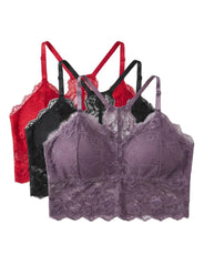 Sajiero Pack Of 3 Bralette - Florentine
