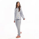 Sajiero Fleece Pajama Suit Baby BlueTeddy