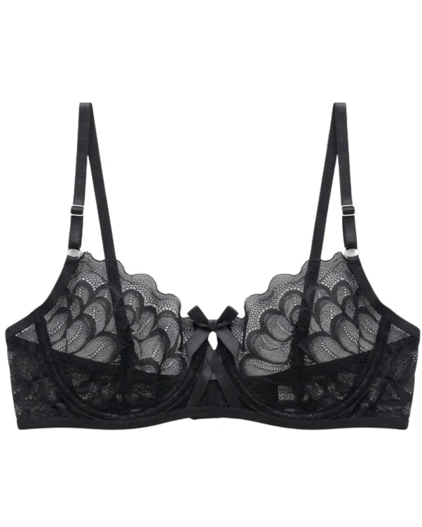 Sajiero Non Padded Bra Set - Seravine - Black