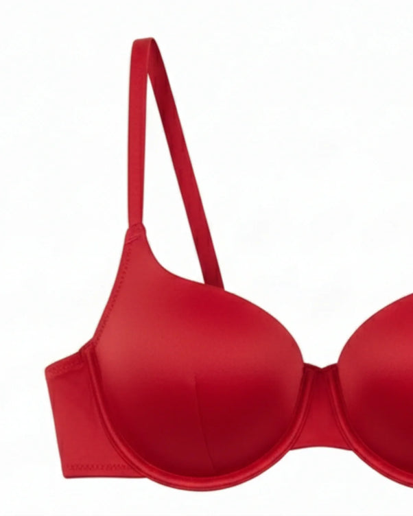 Sajiero Non-Padded Bra Set -  Camille - Red