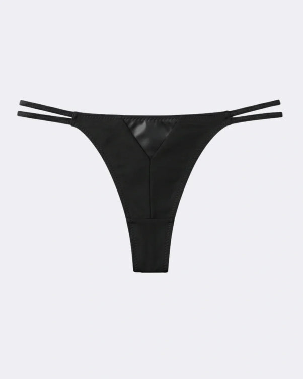 Sajiero Padded Bra Set - Leather Fit - Black