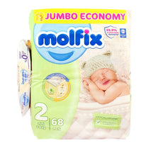 Molfix Baby Diaper Mini Size 2 Jumbo Pack 68 Pcs
