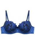 Sajiero Padded Bra Set - Sapphire Bloom - Blue