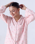 Sajiero Summer Pajama Suit - Pink Bow