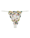 Sajiero Non Padded Bra Set - Noir Rose - White