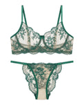 Sajiero Non Padded Bra Set - Florisse - Green