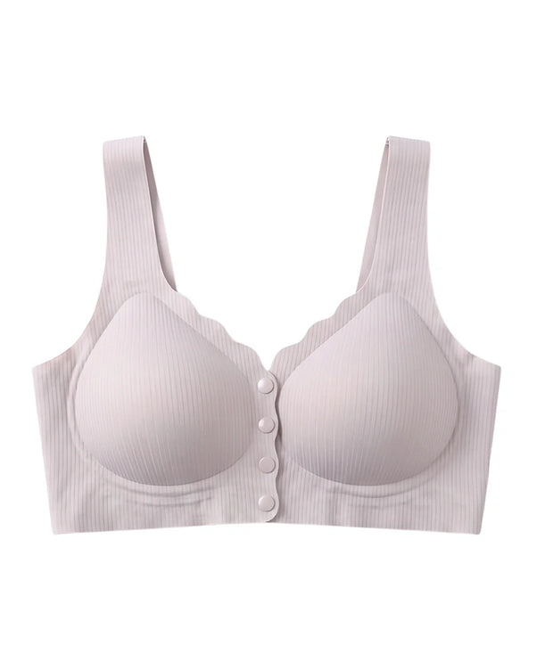 Sajiero Front-Button Bra - Zova - Champagne