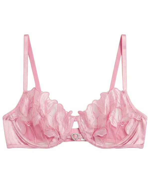 Sajiero Non Padded Bra Set - Roselle Bloom - Pink