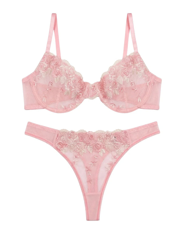 Sajiero Non Padded Bra Set - Fiorlace