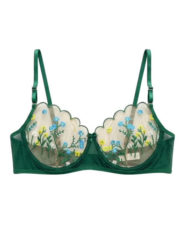 Sajiero Non Padded Bra Set - Elvoria - Green