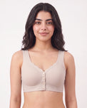 Sajiero Front-Button Bra - Zova - Champagne