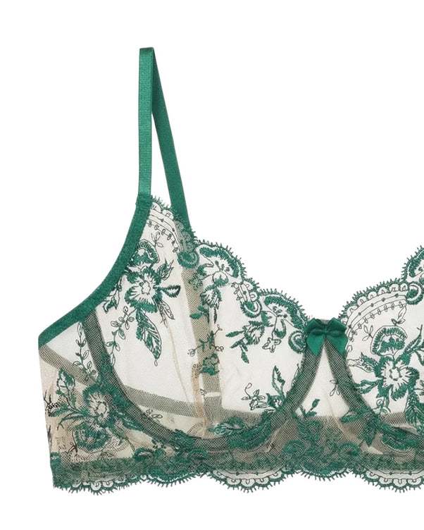 Sajiero Non Padded Bra Set - Florisse - Green