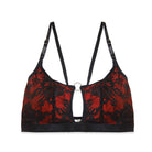 Sajiero Flora Maroon Embroidered Bra