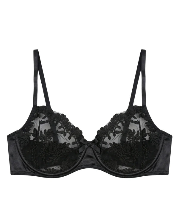 Sajiero Non Padded Bra Set - Serenade - Black