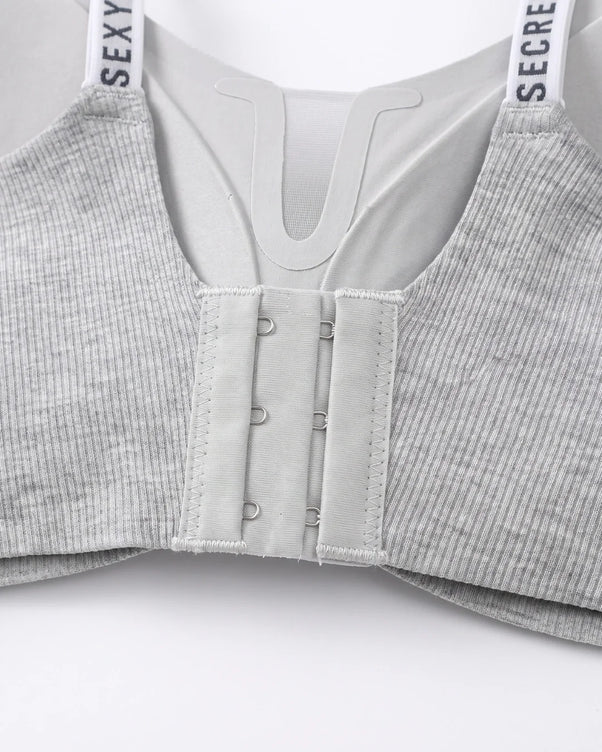 Sajiero Padded Seamless Curve Bra - Grey