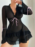 Sajiero Babydoll Lingerie - Lunaira - Black
