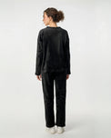 Sajiero Fleece Pajama Suit Bear - Black