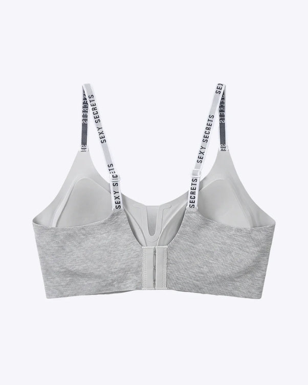 Sajiero Padded Seamless Curve Bra - Grey