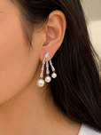 Tassel Earrings With Pearl Drops