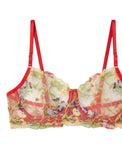 Sajiero Non Padded Bra Set - Fiora - Red