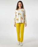 Sajiero Fleece Pajama Suit - Winter Petals