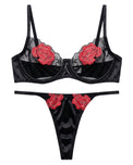 Sajiero Non Padded Bra Set - Solea - Black