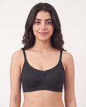 Sajiero Padded Seamless Curve Bra - Black