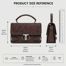 Trendy Leather Crossbody Shoulder Handbag for Women - Classic Lock Accent Top Handle Purse