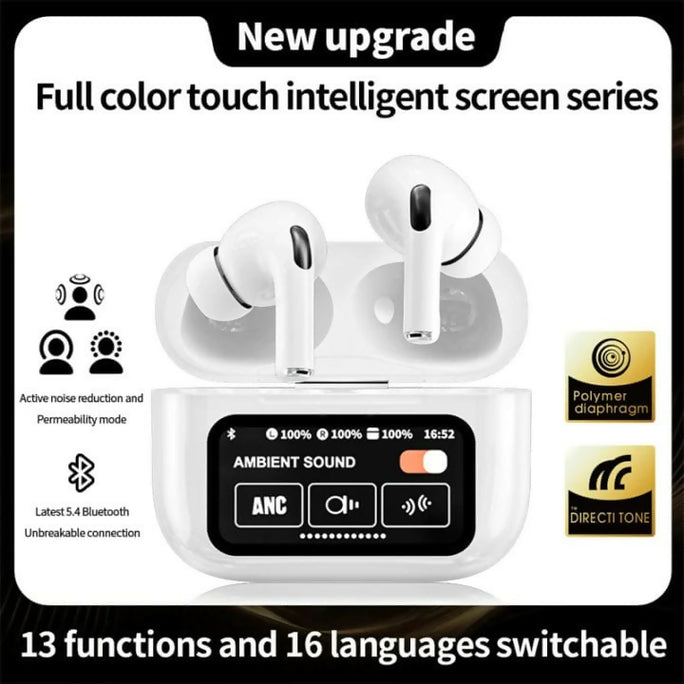 WHITE LIMITED TIME DEAL: 90% OFF! 🔥 WHITE A9 Pro Ear buds – Premium Air Pods ANC+ENC earbuds Noise Cancelling airpods | Wireless Bluetooth Earphones & Airpods Alternative | Immersive Ambient Sound, All-Day Battery! earphones
