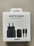 Original Samsung 45W Super Fast Charger with USB-C to USB-C Cable | PD Power Adapter for Galaxy Note, S Series, Z Fold/Flip | Genuine Type C Wall Charger