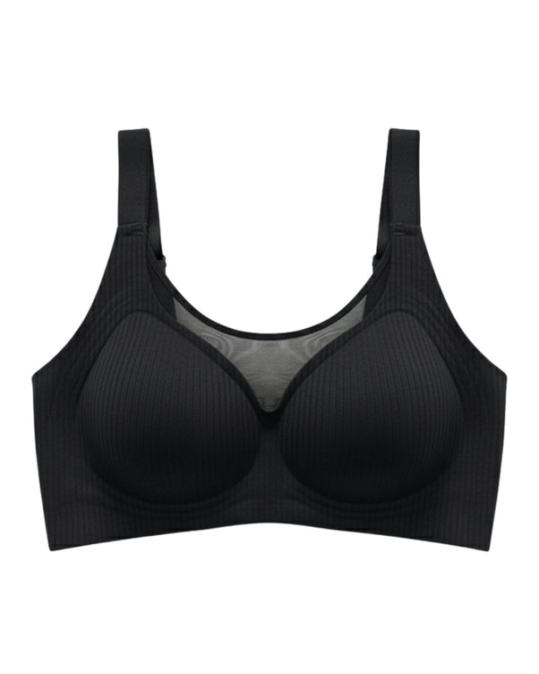 Sajiero Padded Seamless Ease Bra - Black