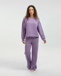 Sajiero Fleece Tracksuit -Warm Set - Purple