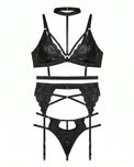Sajiero Garter Set - Xyra - Black