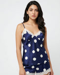 Sajiero Cami Set - Polka Smooth - Navy Blue