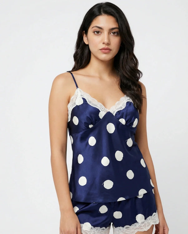Sajiero Cami Set - Polka Smooth - Navy Blue