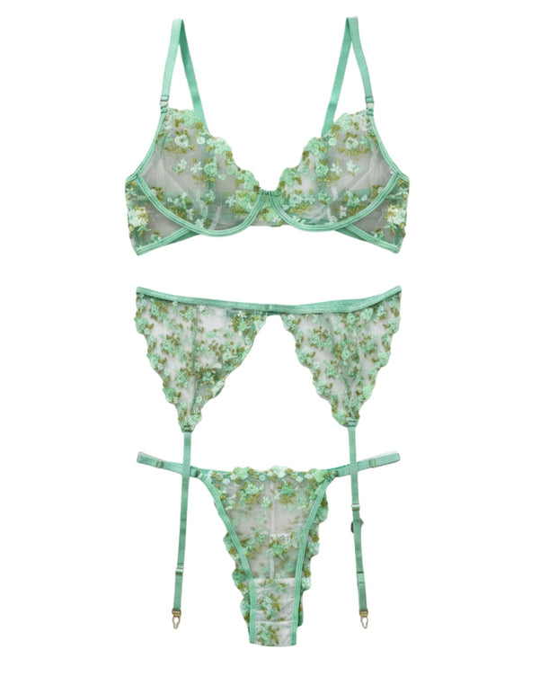 Sajiero Garter Set - Blossom Muse - Green