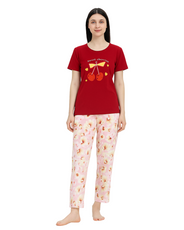 Sajiero Cotton PJ Set - Blush Berry