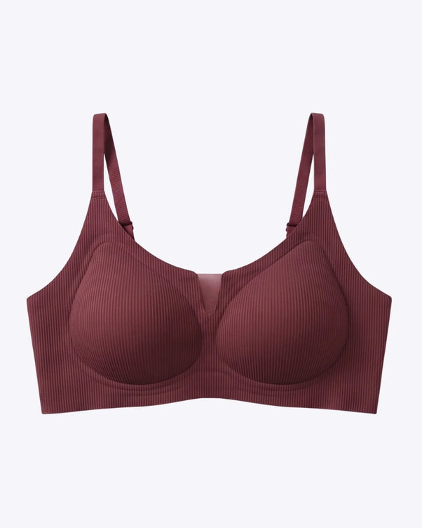 Sajiero Padded Seamless Curve Bra - Maroon