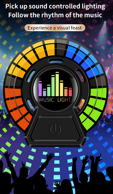Car AC Vent Air Freshener Aromatherapy RGB Sound Rhythm LED Rechargeable Light Aroma Therapy For Desktop Gaming and Car Dashboard Accessories
