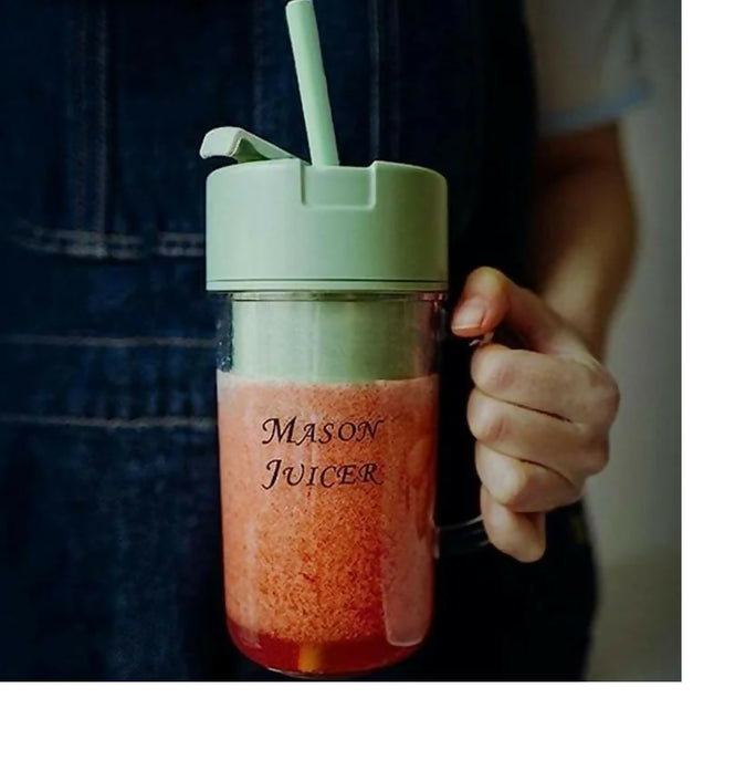 500ml Portable Juicer With Straw USB Electric Stainless Steel Fruit Juicer Cup Extractor Blender Juice Maker Machine For Kitchen