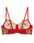 Sajiero Non Padded Bra Set - Fiora - Red