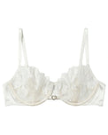 Sajiero Non Padded Bra Set - Roselle Bloom - White