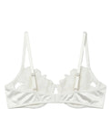 Sajiero Non Padded Bra Set - Roselle Bloom - White